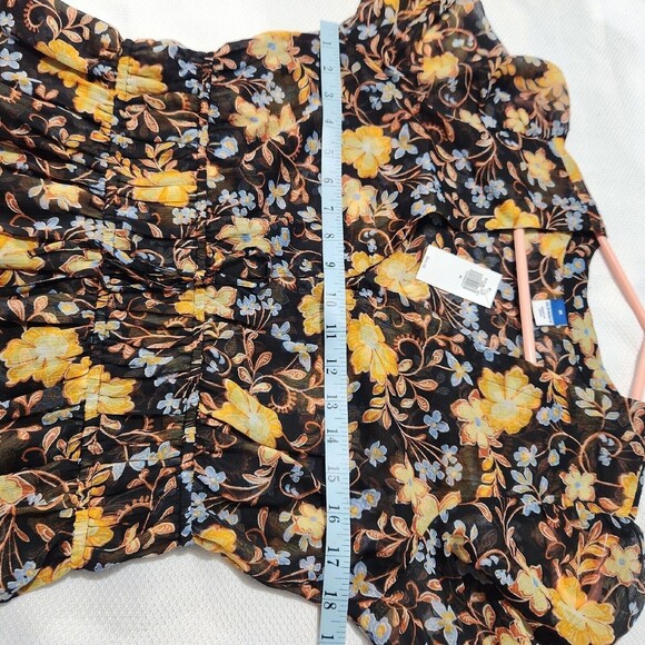 Old Navy long sleeve Blouse Size Medium Floral Print Lightweight - Picture 7 of 11